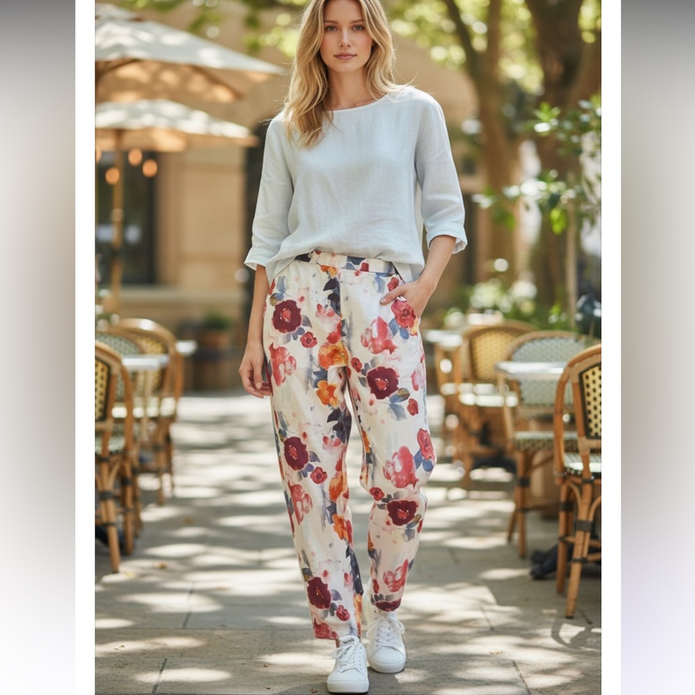 Chic Nation Floral Women's Pants - Multicolor